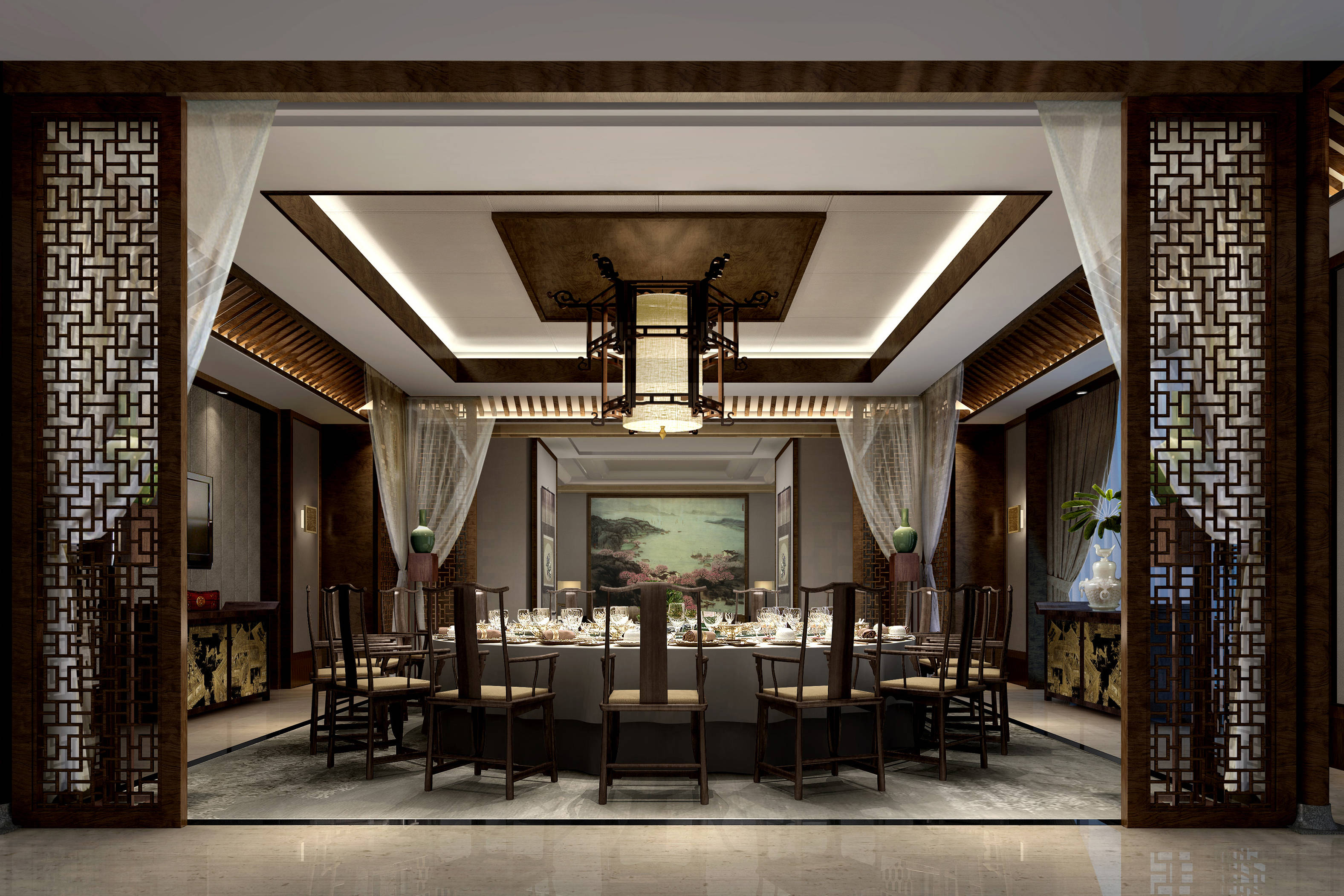 酒店中式红木装修 在休闲中感受快乐寻求最享乐的人生