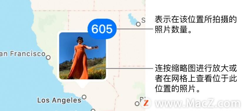 查看附近拍摄的其他照片:点按"显示附近照片".