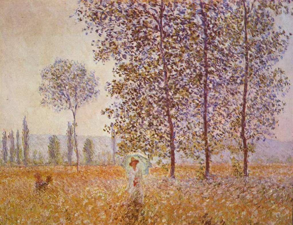 莫奈白杨树系列作品