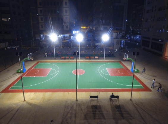 柏克体育篮球场灯光设计 篮球场灯光方案
