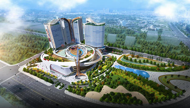 紧锣密鼓加紧建设!里水嘉洲广场"山峦叠片"的建筑形体很惊艳