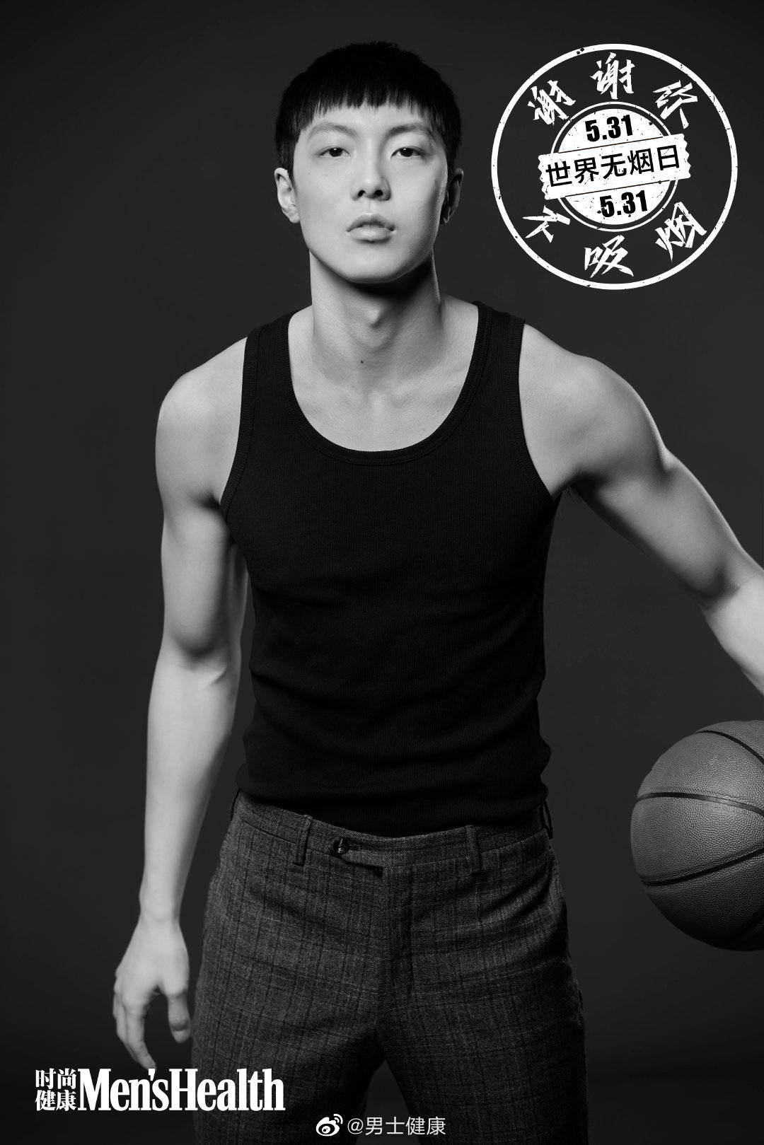 cba球员登杂志倡导戒烟高诗岩赤膊上阵秀肌肉图
