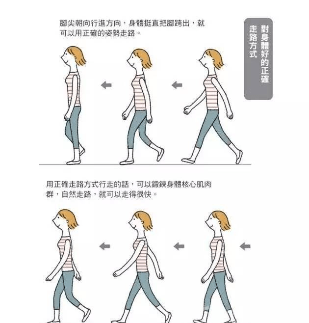 亚洲女性容易盆骨前倾,走路时支撑腰部的腹肌无法发挥作用,致使腰部