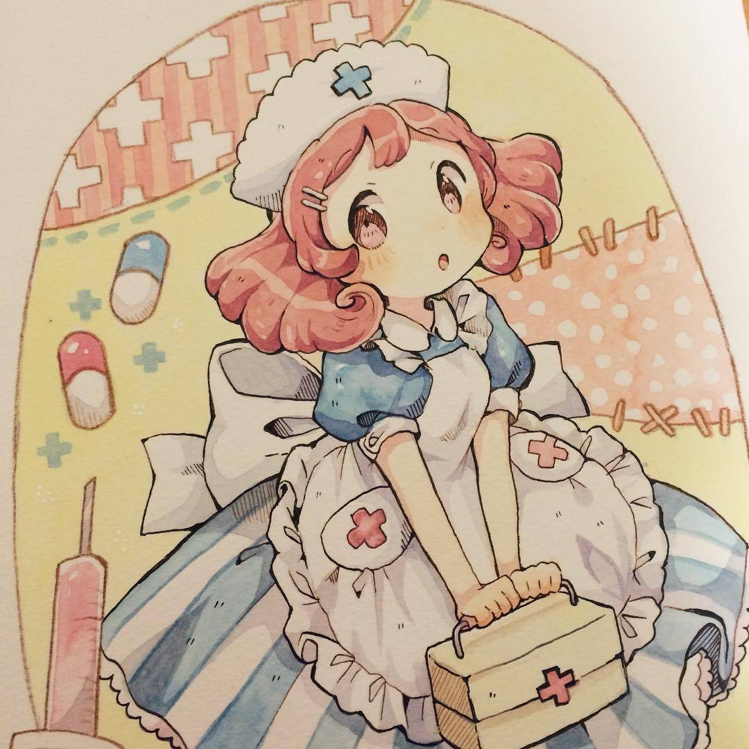 1004日本插画师mokarooru人物太可爱了细节非常的细腻