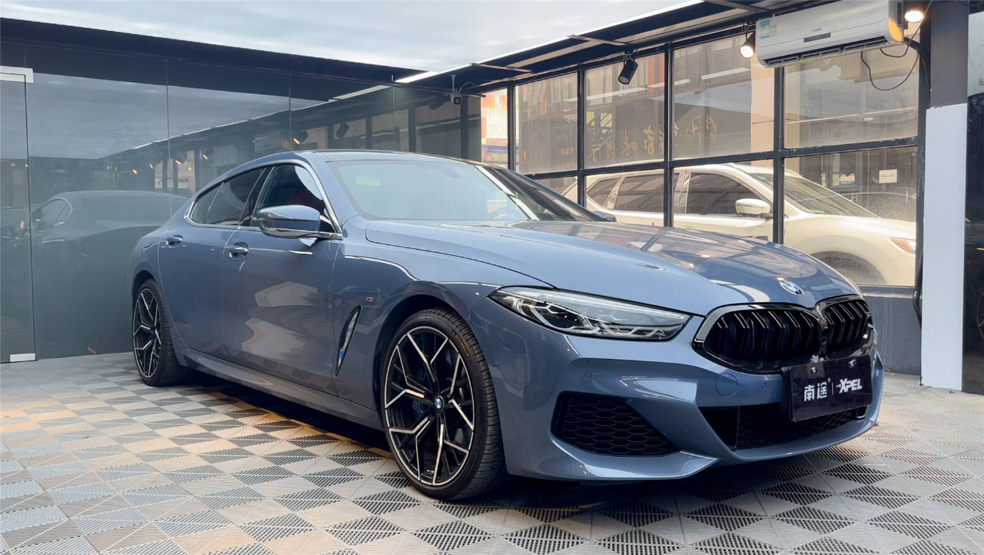 宝马840i英伦绿车身改色