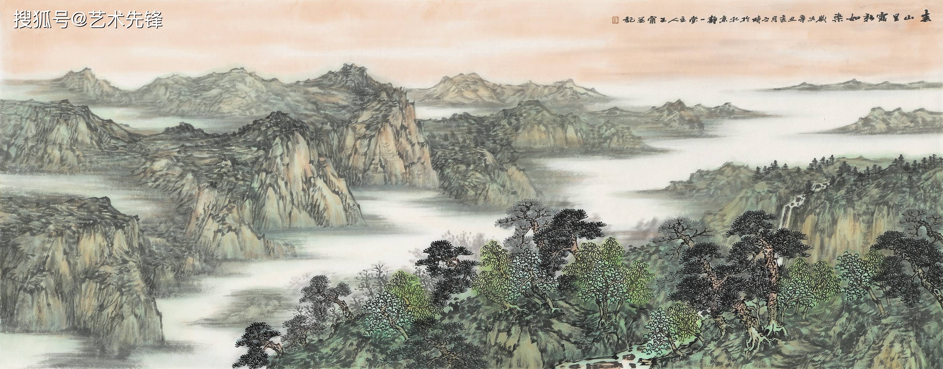 王宁老师的青绿山水画,为中国书画重新树立了审美导向