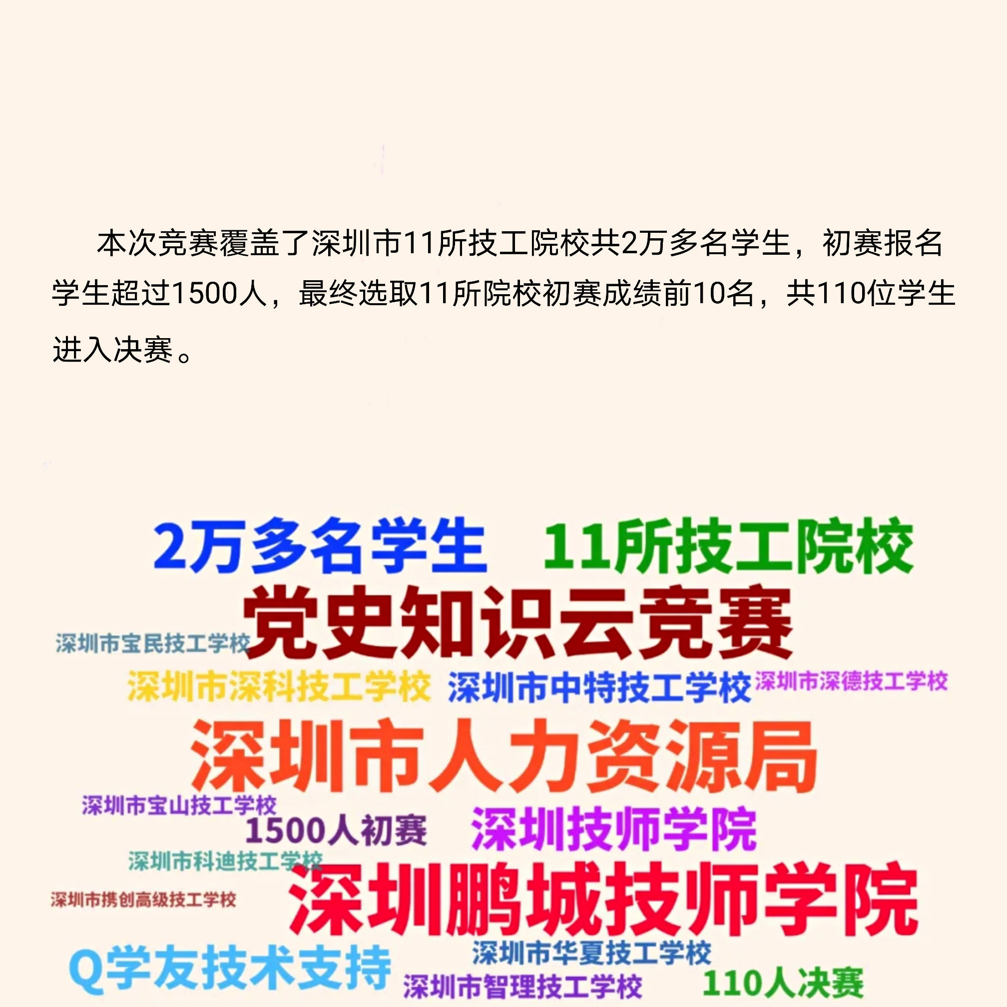 知识|庆党100周年，Q学友助力深圳人社局开展深圳市技工院校学生党史知识“云竞赛”