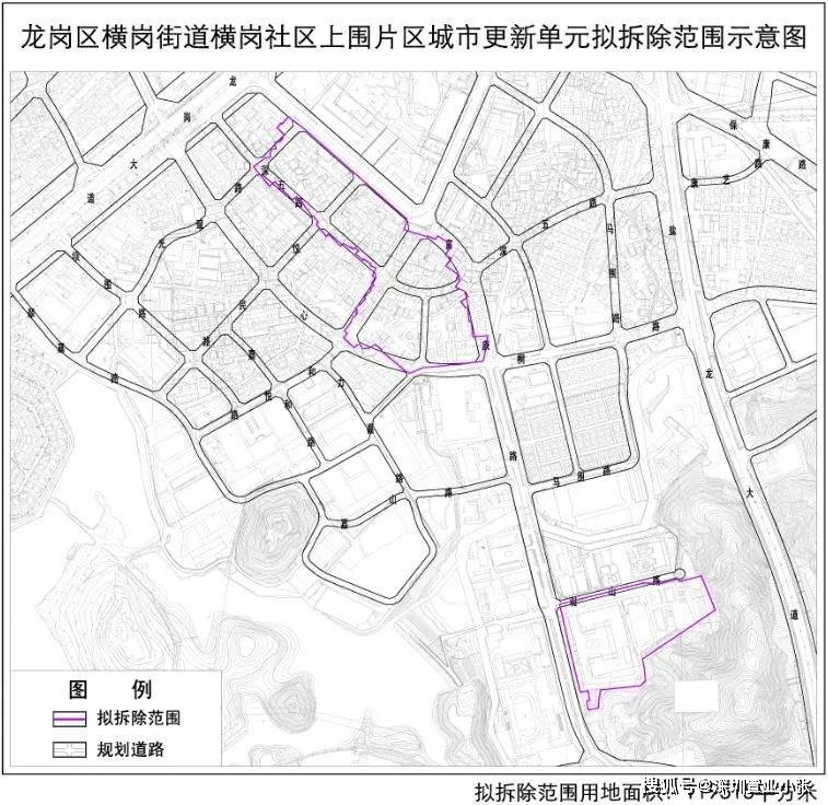 横岗街道横岗社区上围片区城市更新单元计划草案公示