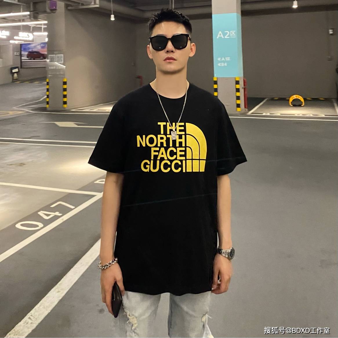 Gucci|Gucci & TNF聯名款短袖T恤