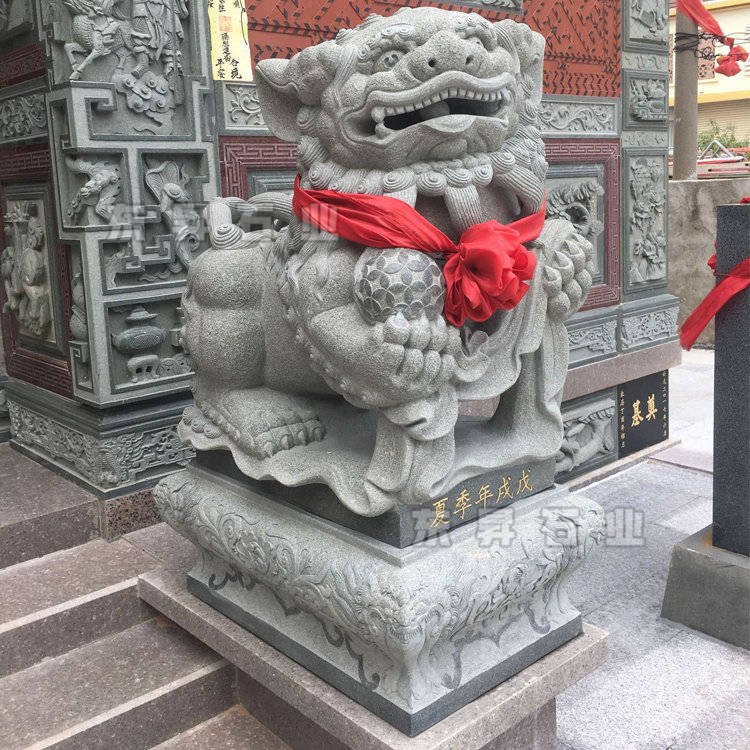 石雕狮子要怎么摆设合适