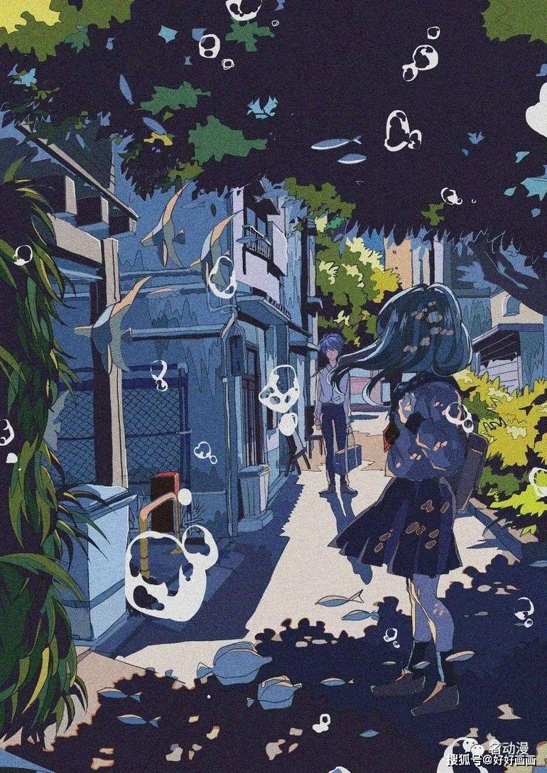 日本插画师いちご饴笔下夏日清凉插画作品欣赏_都说