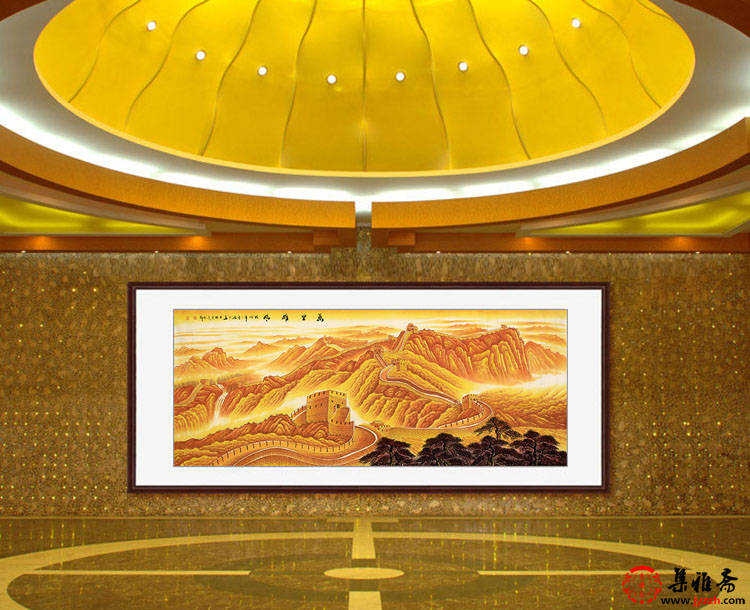 领导办公室挂什么画好？挂幅国画长城画，最彰显身份地位的选择!_万里