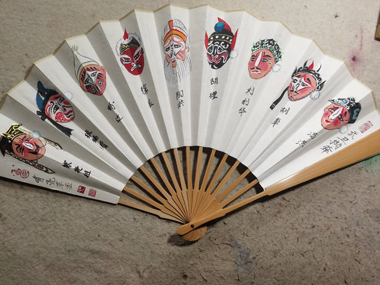 中国书画名家—田有亮作品选登_脸谱