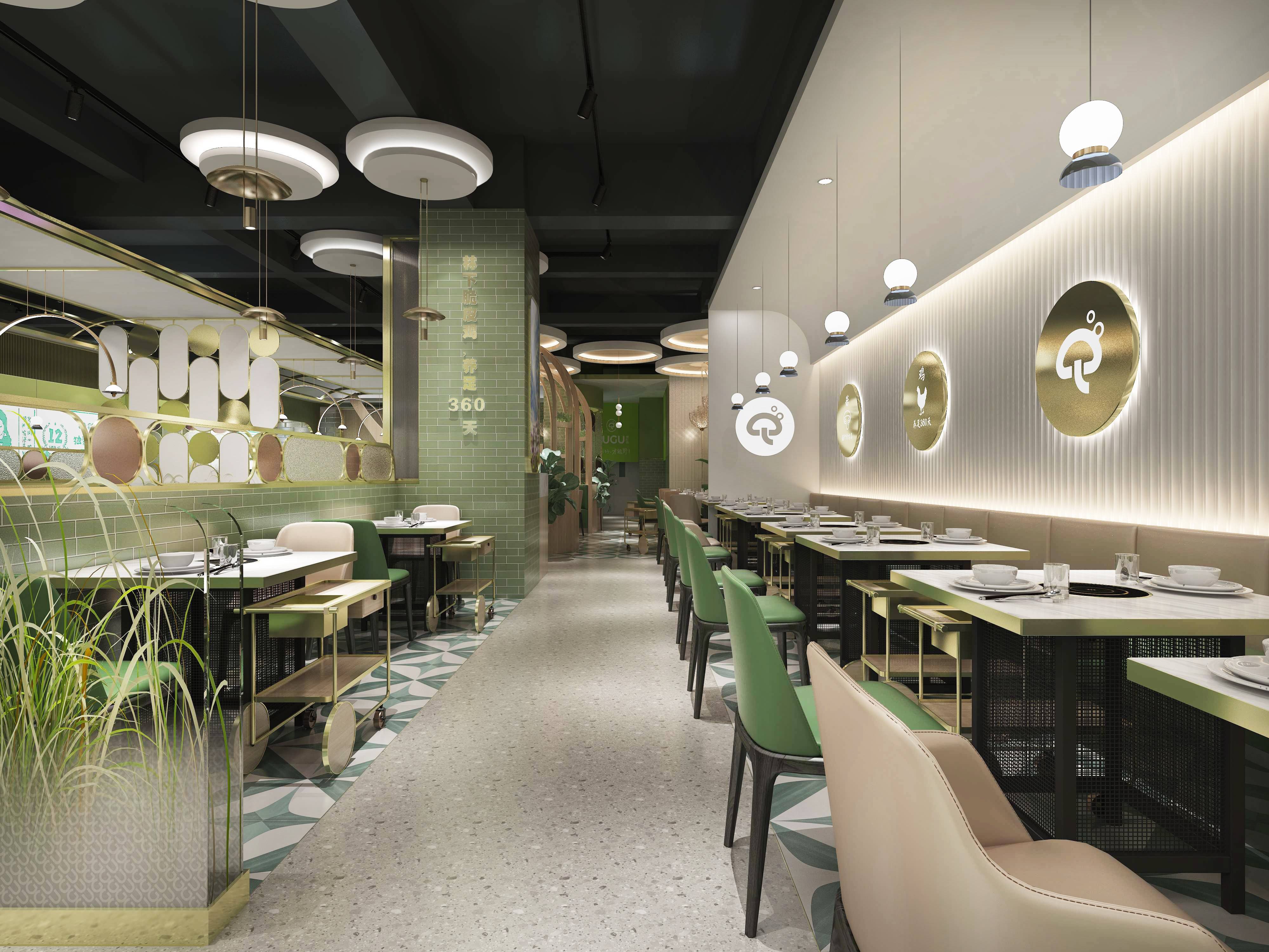 gugu猪肚鸡广式火锅啫啫煲餐饮空间全案设计——品深餐饮设计