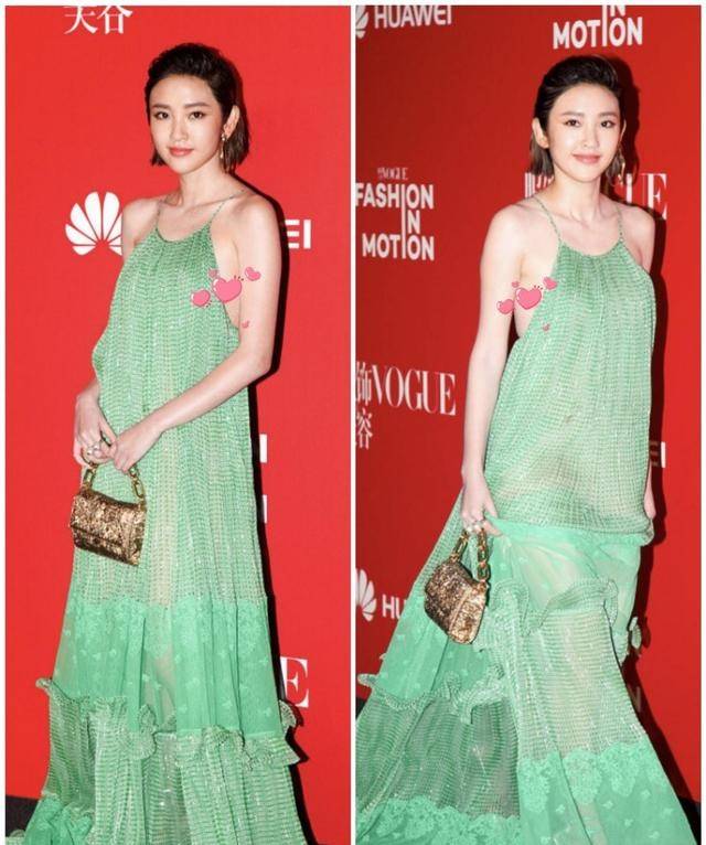 短裙|唐艺昕挺懂搭配，一条裙子上身清凉下身保守，不是一般人能驾驭的