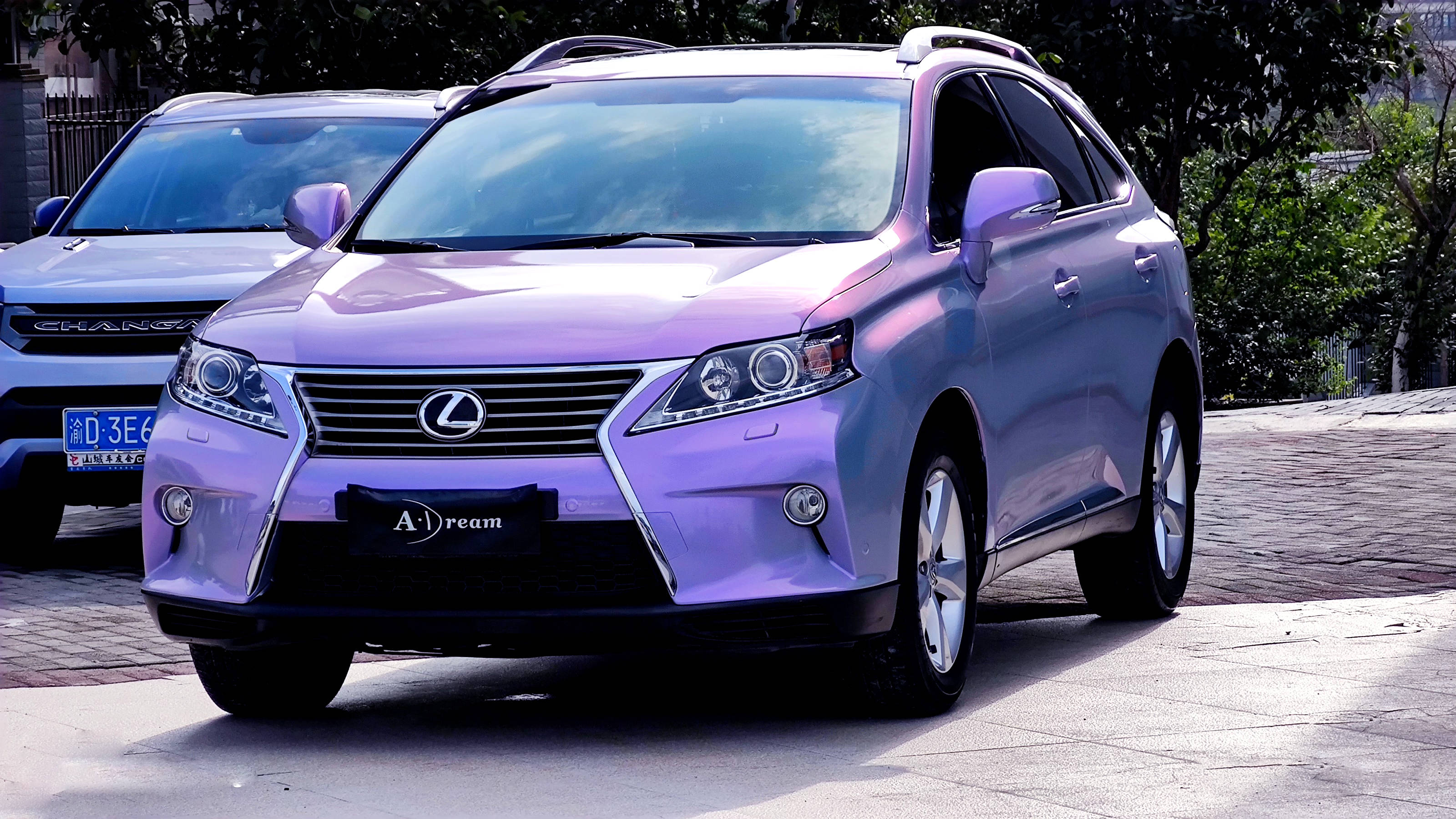 阿呆车服·漆面改色膜——雷克萨斯rx·双色糖果灰魅紫