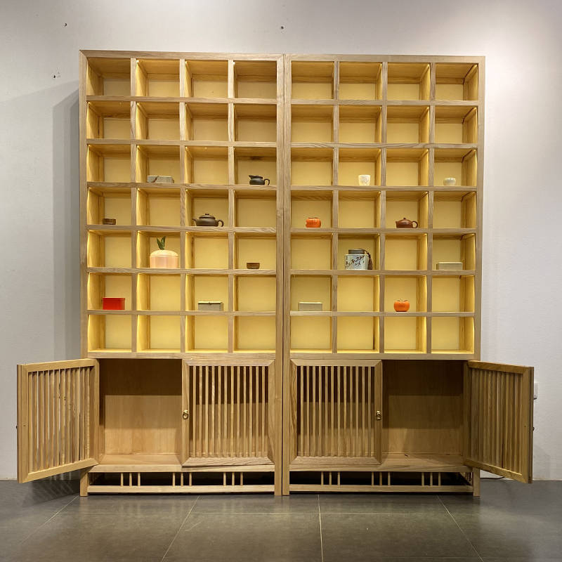 实木家具定制:融入生活里的博古架