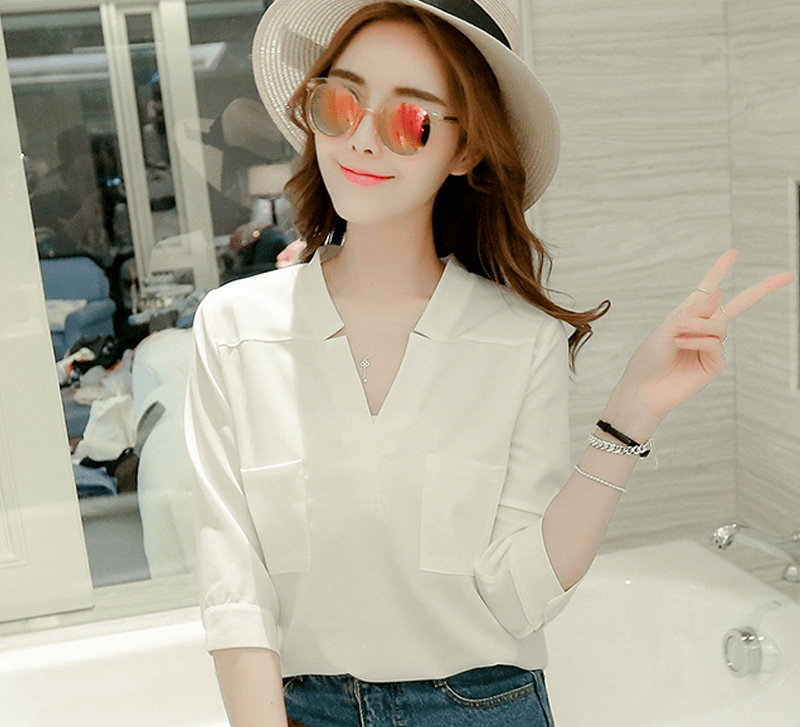 条纹|百搭好看V领衫