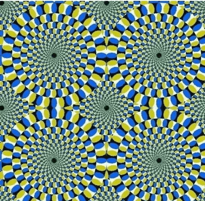 原创心理测试仔细看看这张图片里的小圆圈是静止不动还是旋转的