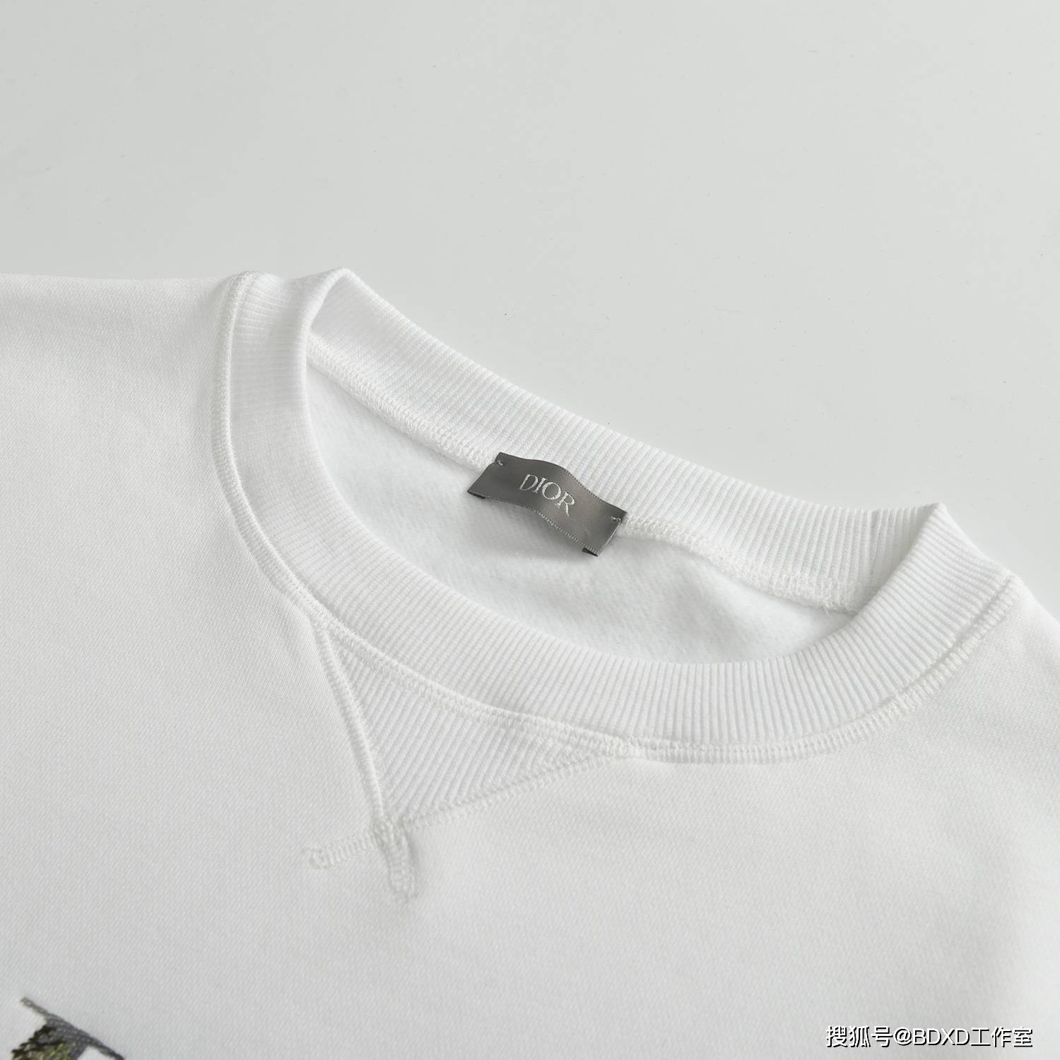 男女|Dior 21SS 花卉Logo刺绣圆领卫衣