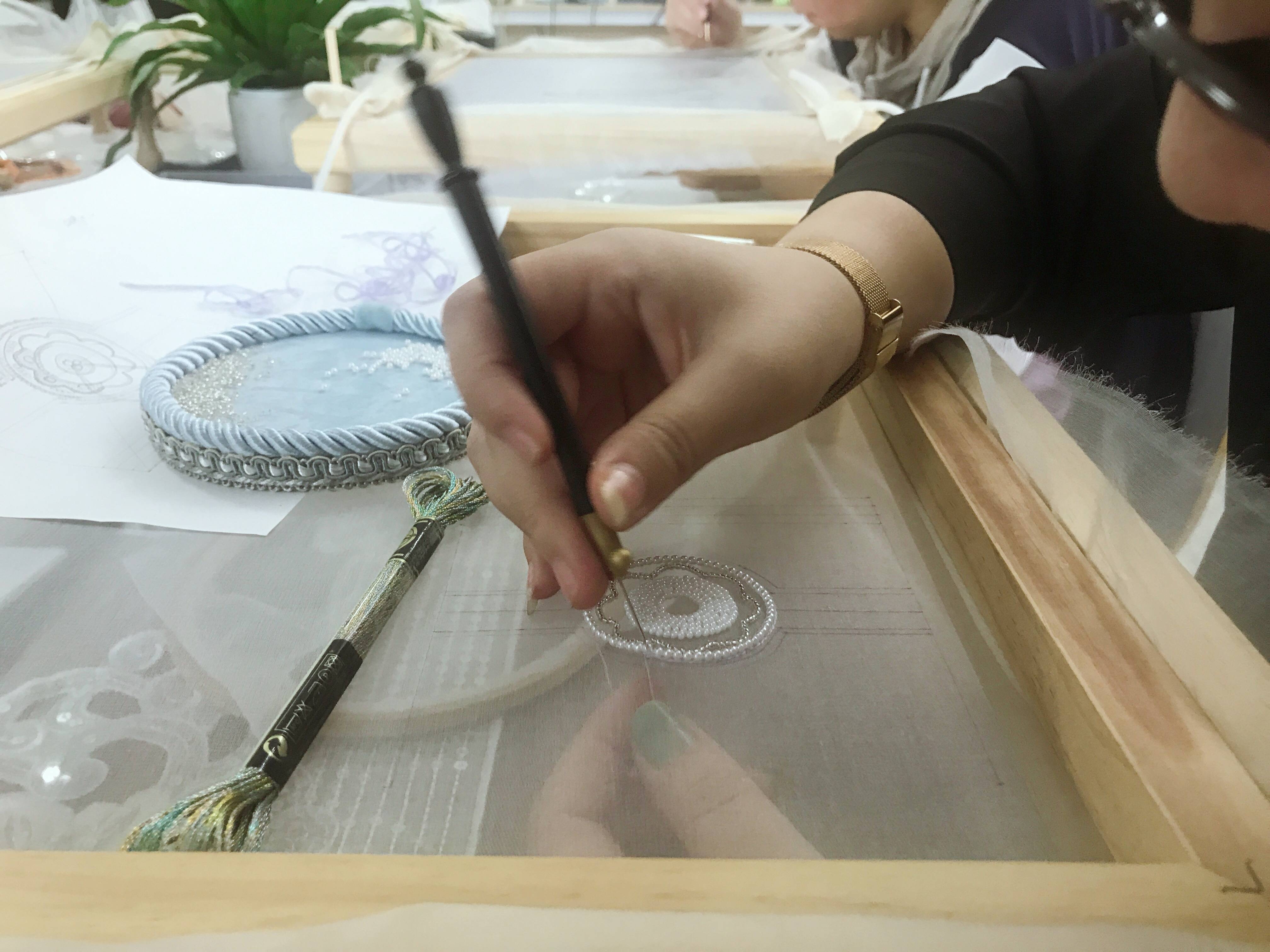 刺绣|法式刺绣手工刺绣梵芮锦刺绣