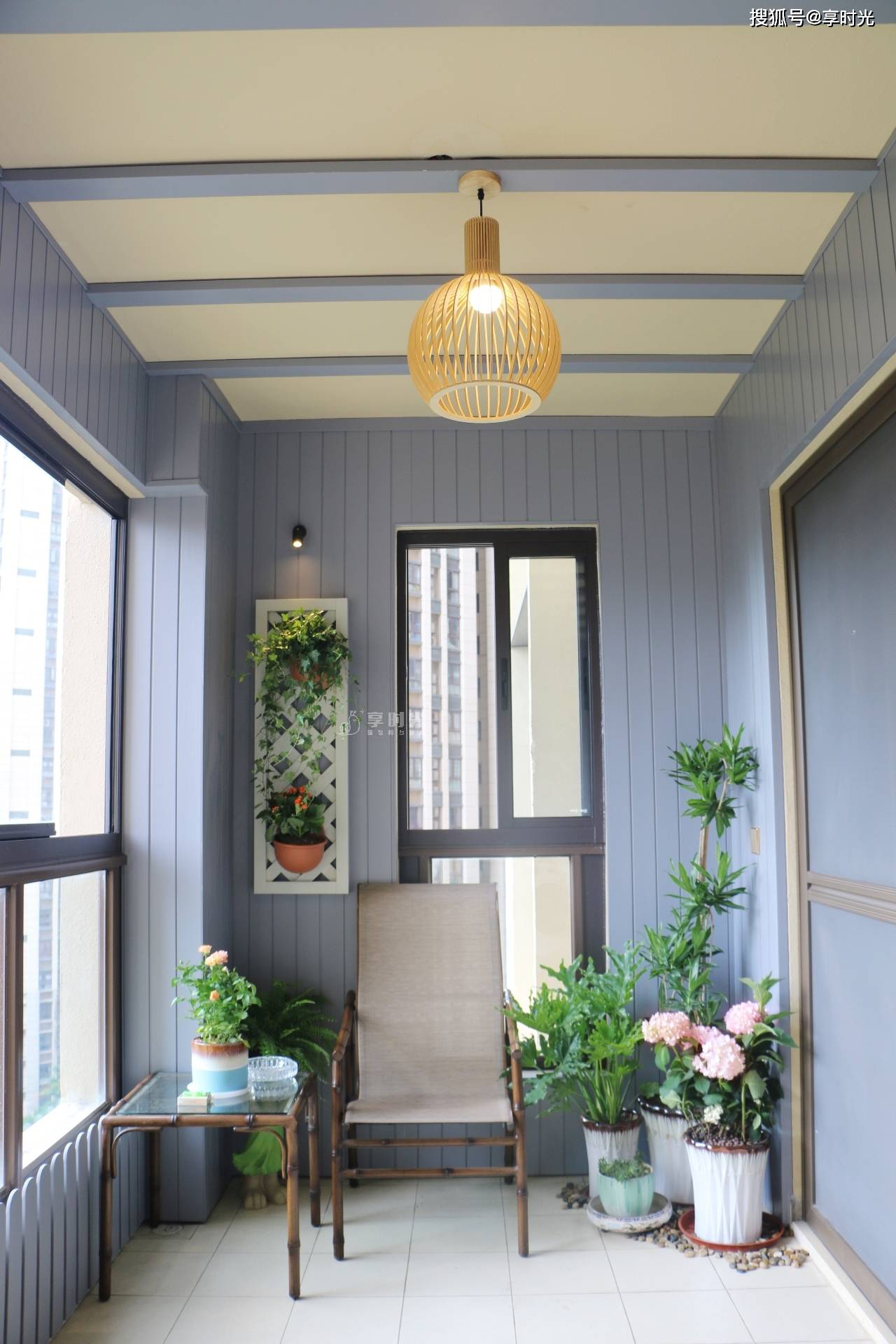 木阳台●享时光|灰色调的整装阳台,可以如此优雅,气质满满