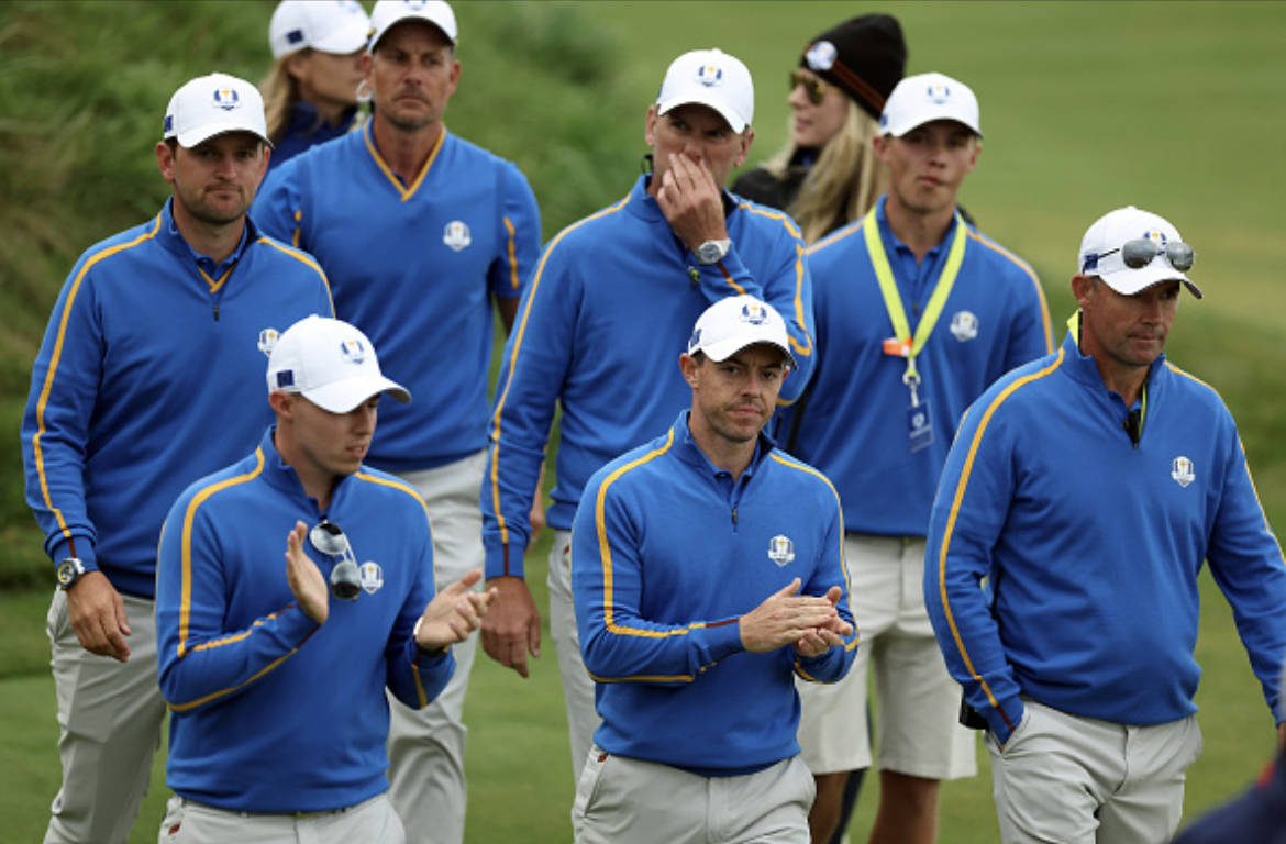 组图:莱德杯首日对决 美国队大比分6-2领先