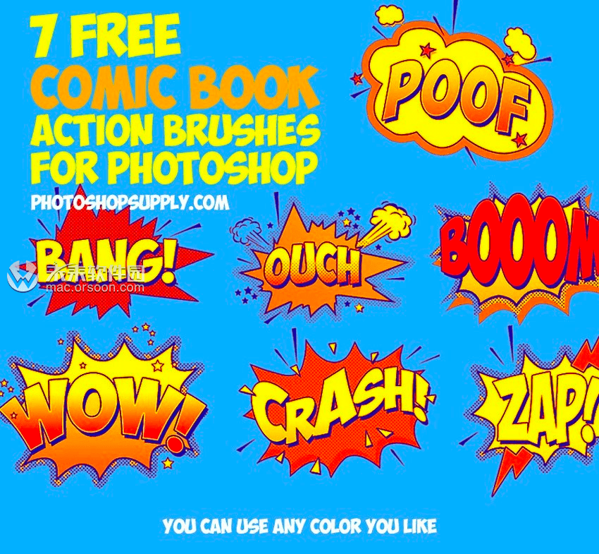 漫画书动作声音ps笔刷 画笔