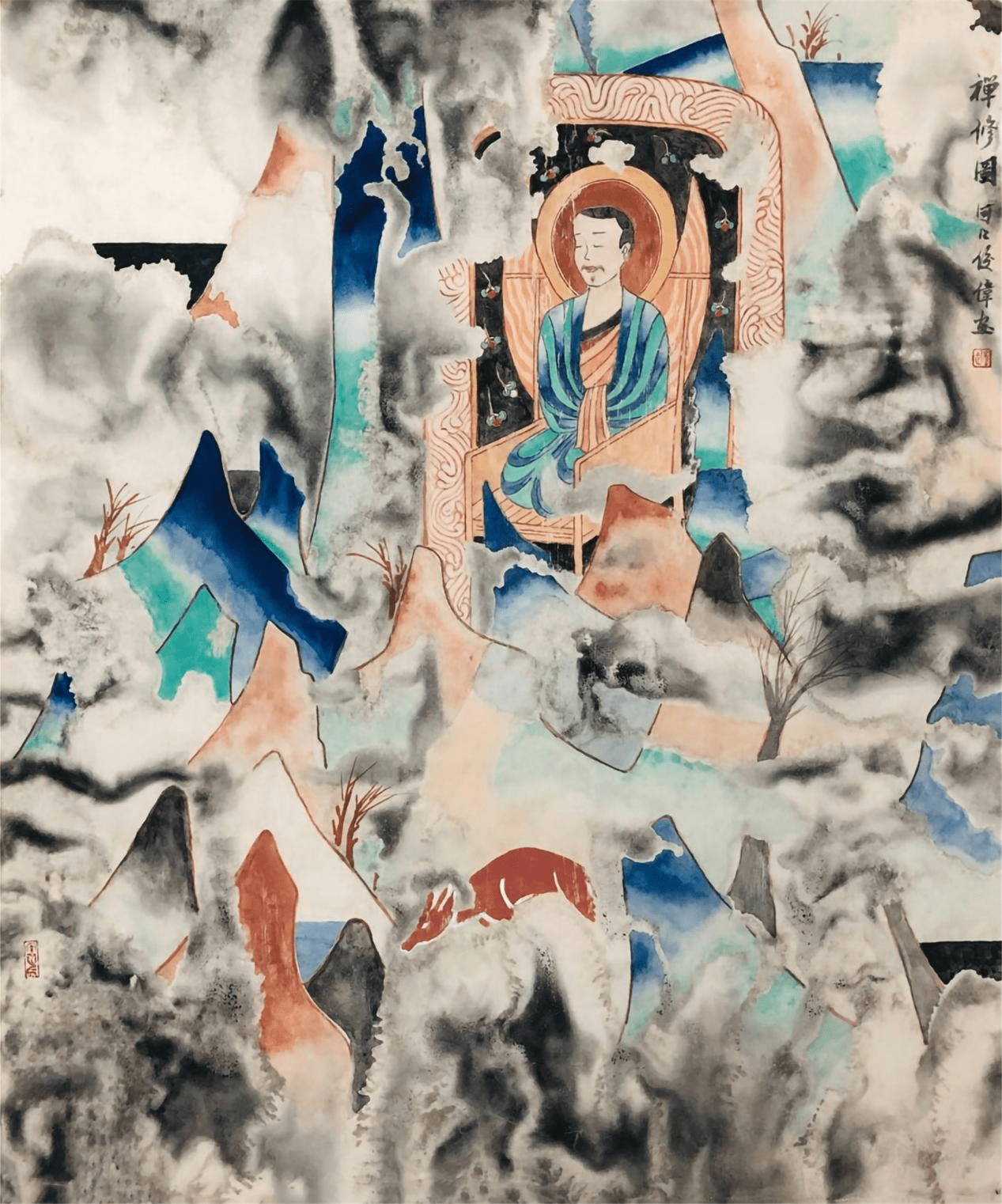 著名画家张俊伟喜迎国庆艺术家专题报道