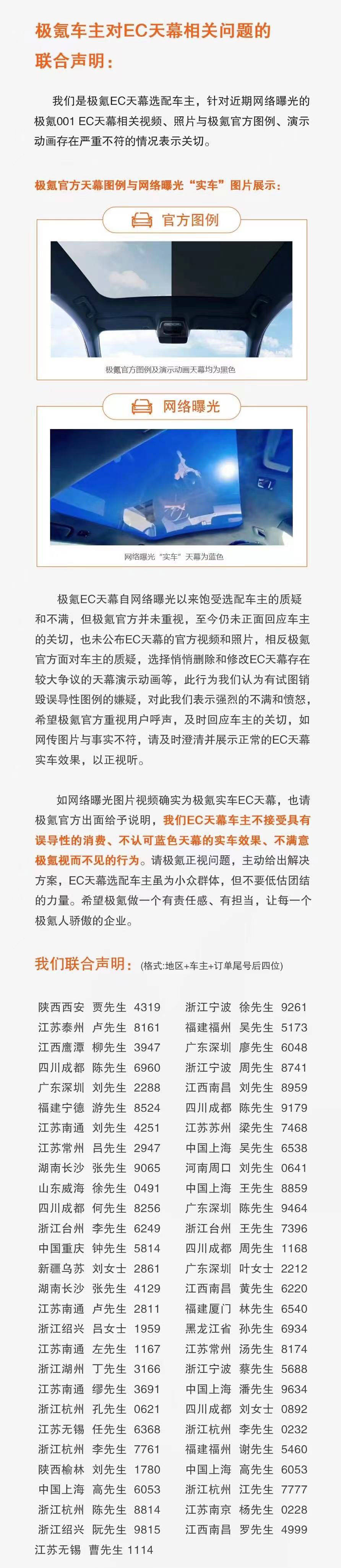突发 | 疑似天窗与宣传不符 极氪车主发布维权联合声明_搜狐汽车_搜狐网