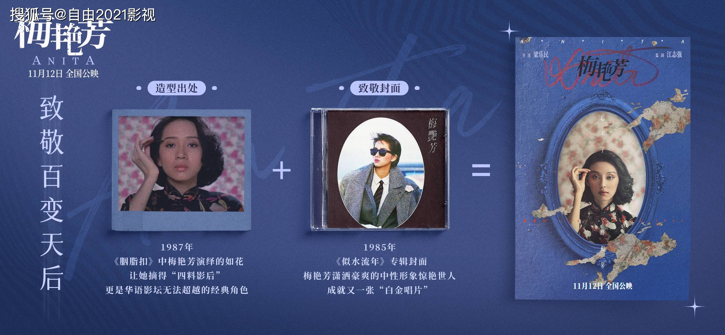 传记电影《梅艳芳》:五种造型五张封面致敬"百变天后"