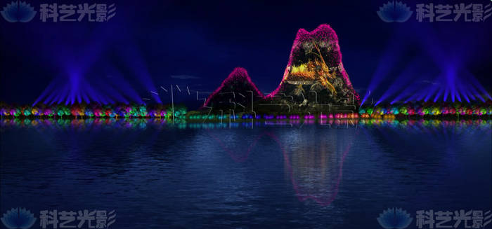 山体激光秀独特光影世界