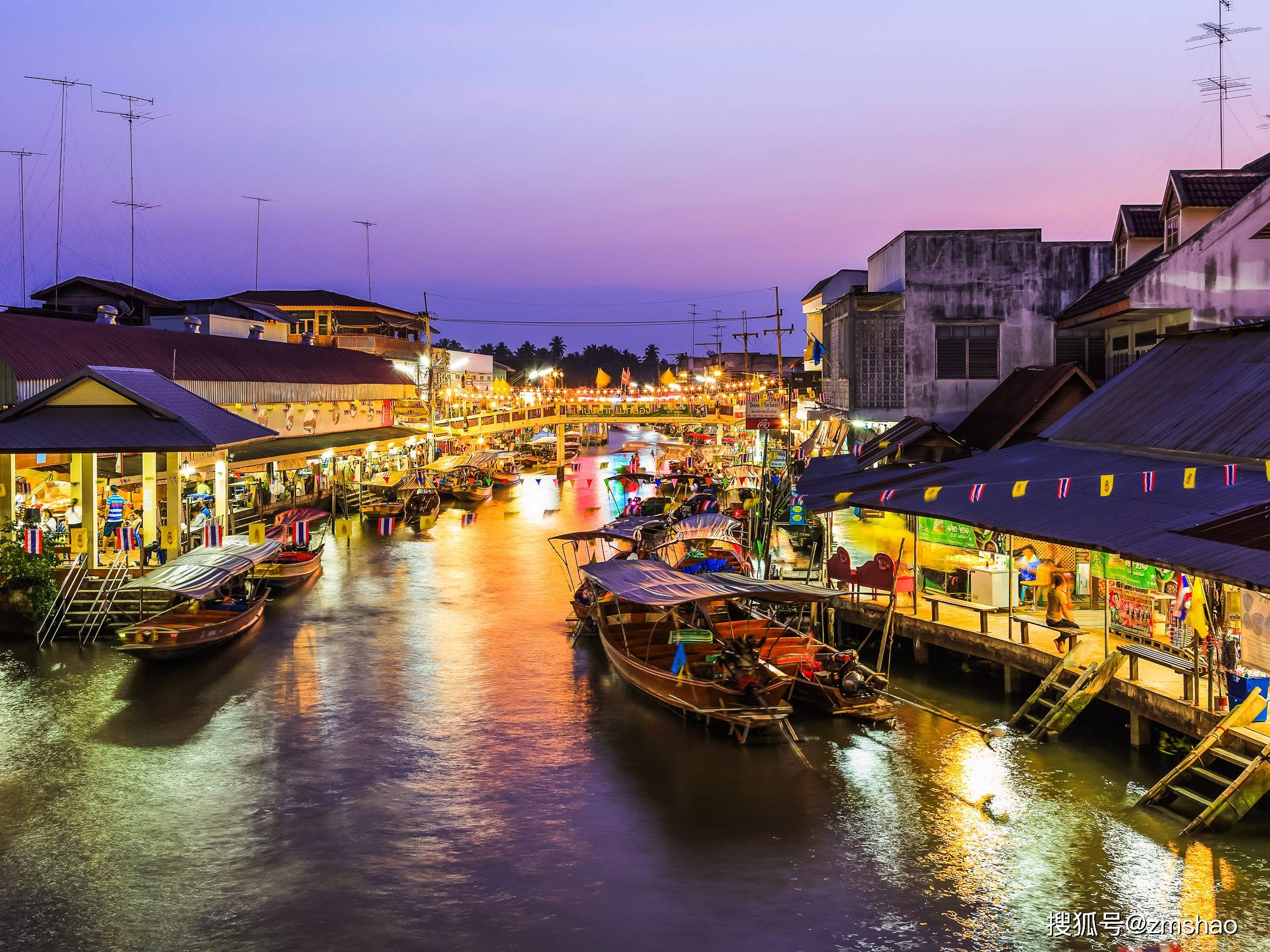 泰国曼谷的水上市场