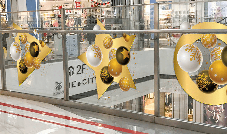 彩白黑白彩的应用超透玻璃贴