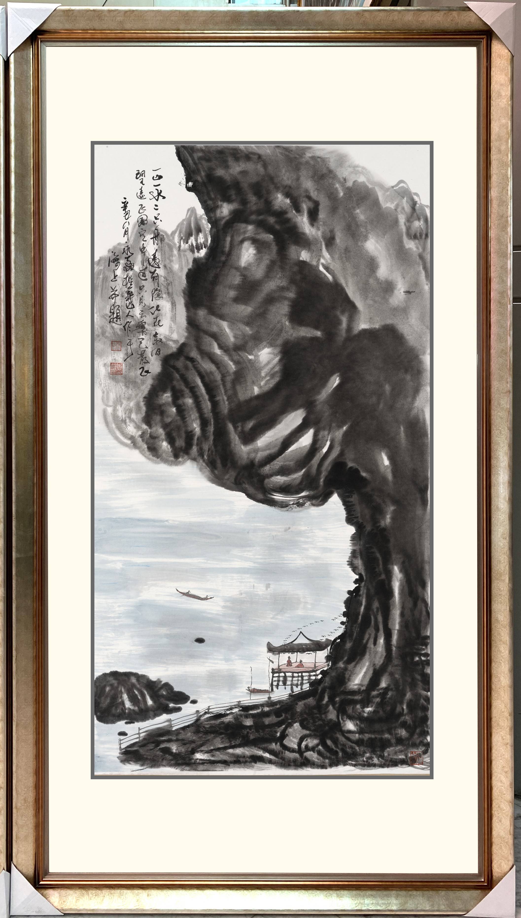 国画家,画鹰大家,指墨画艺术大师朱祖国当代山水画派的代表大气磅礴引
