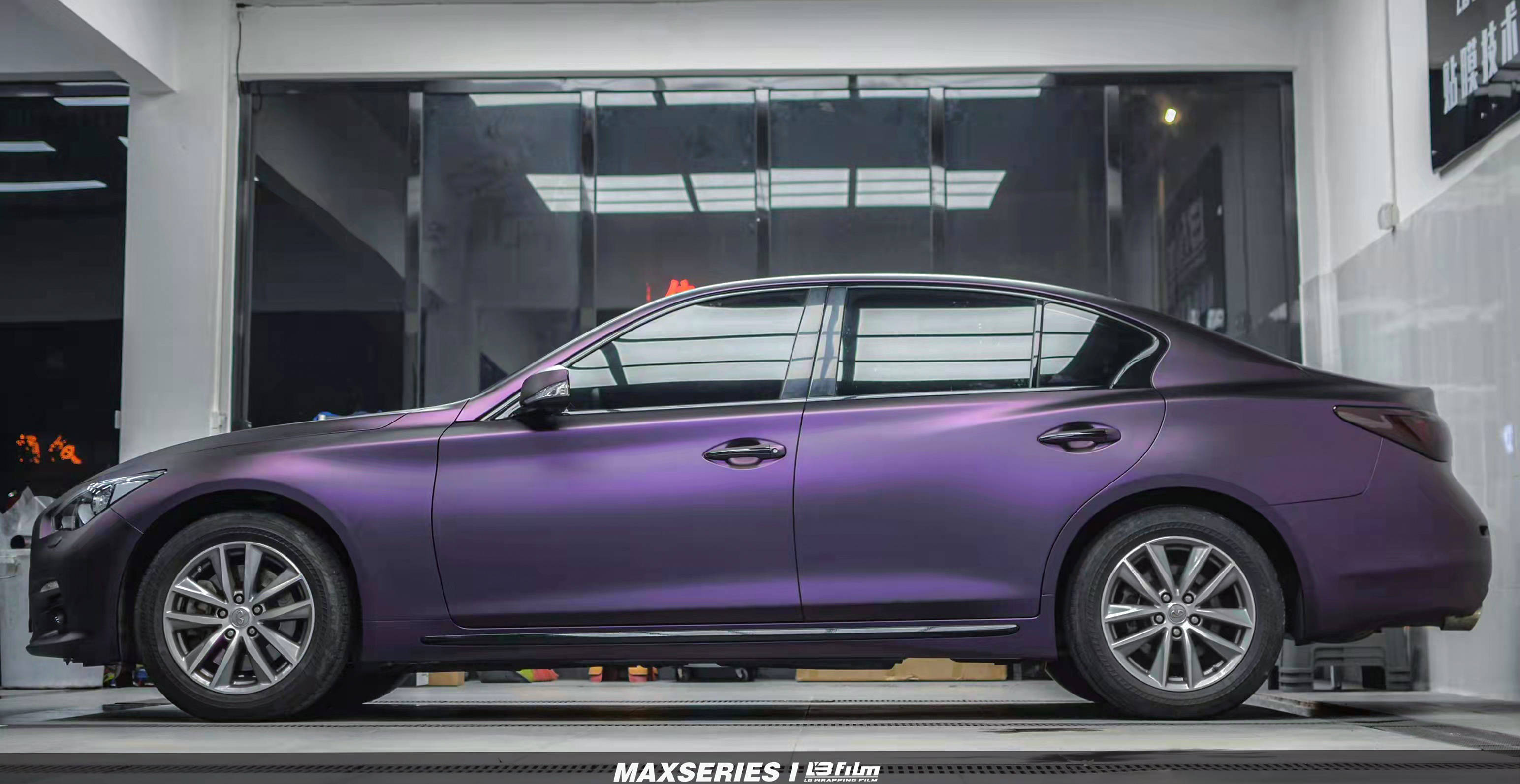 lbfilm改色膜-lb消光黑比诺紫-英菲尼迪-q50_flat