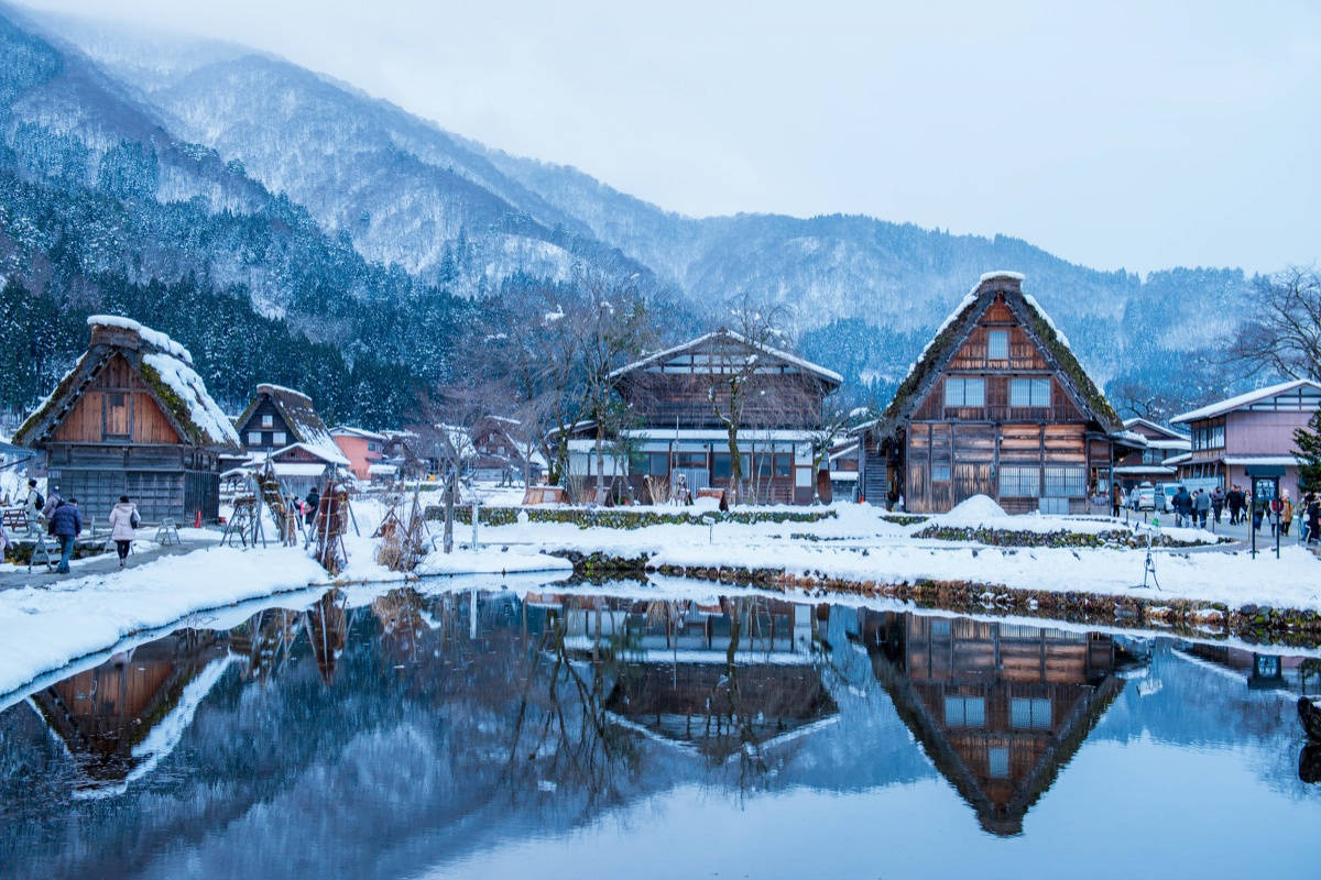 日本白川乡旅游美景介绍_房屋