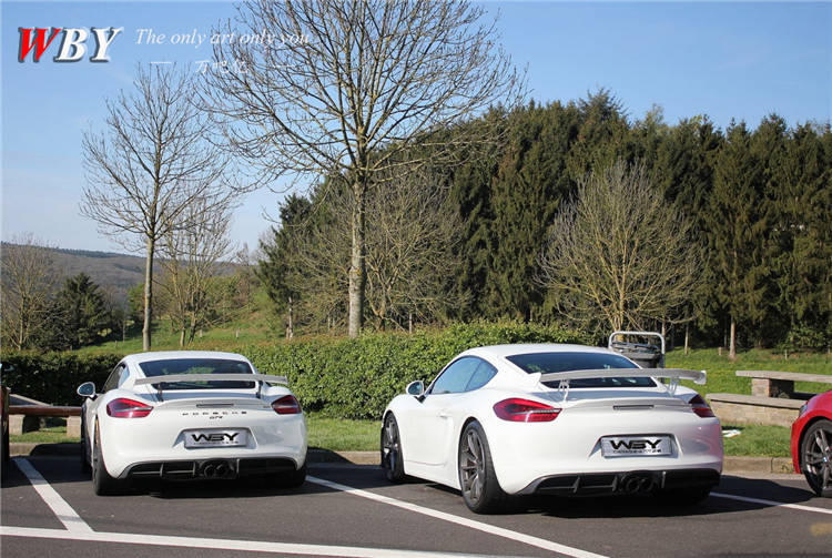 保时捷cayman卡曼改装gt4大小包围boxster改装前杠gt大尾翼