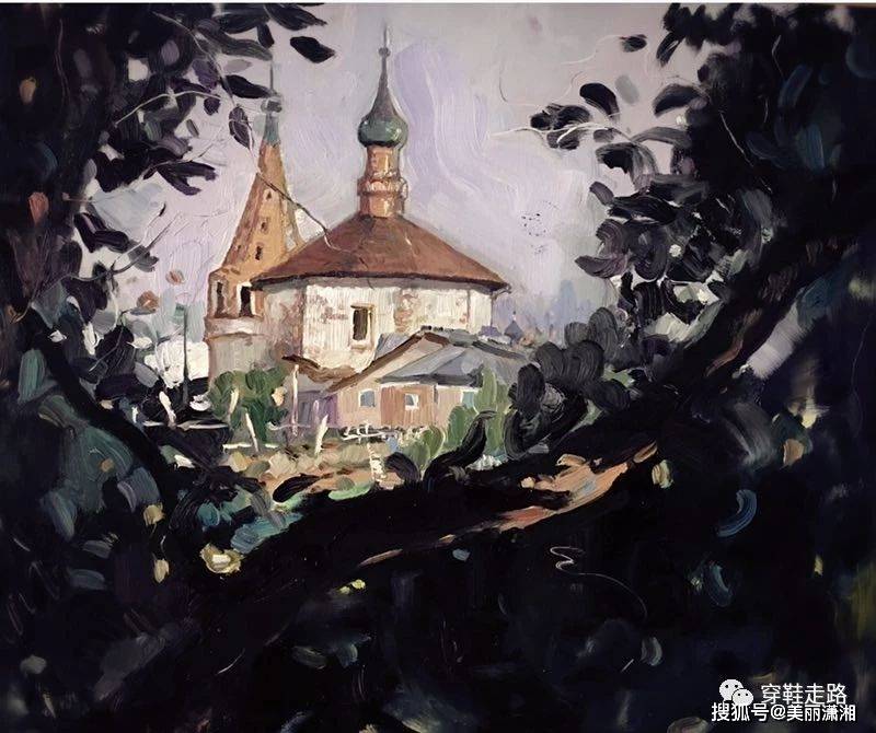 原创弦动花开品画家张弦的风景画