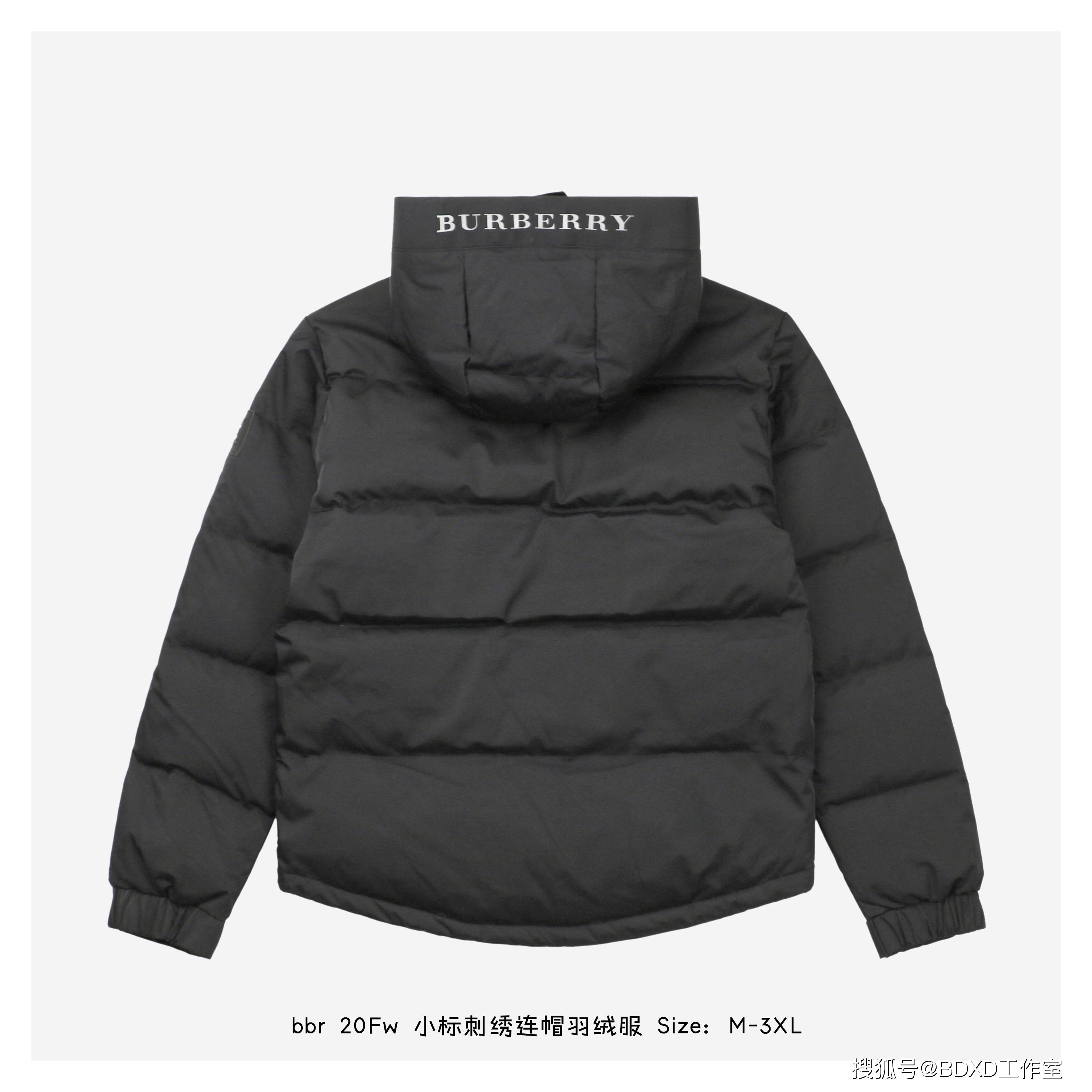 整体 Burberry/BBR 20Fw 小标刺绣连帽羽绒