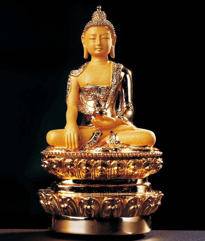 佛道修行领悟本真缘起塔尔寺大和尚题字释迦牟尼佛像供奉摆件