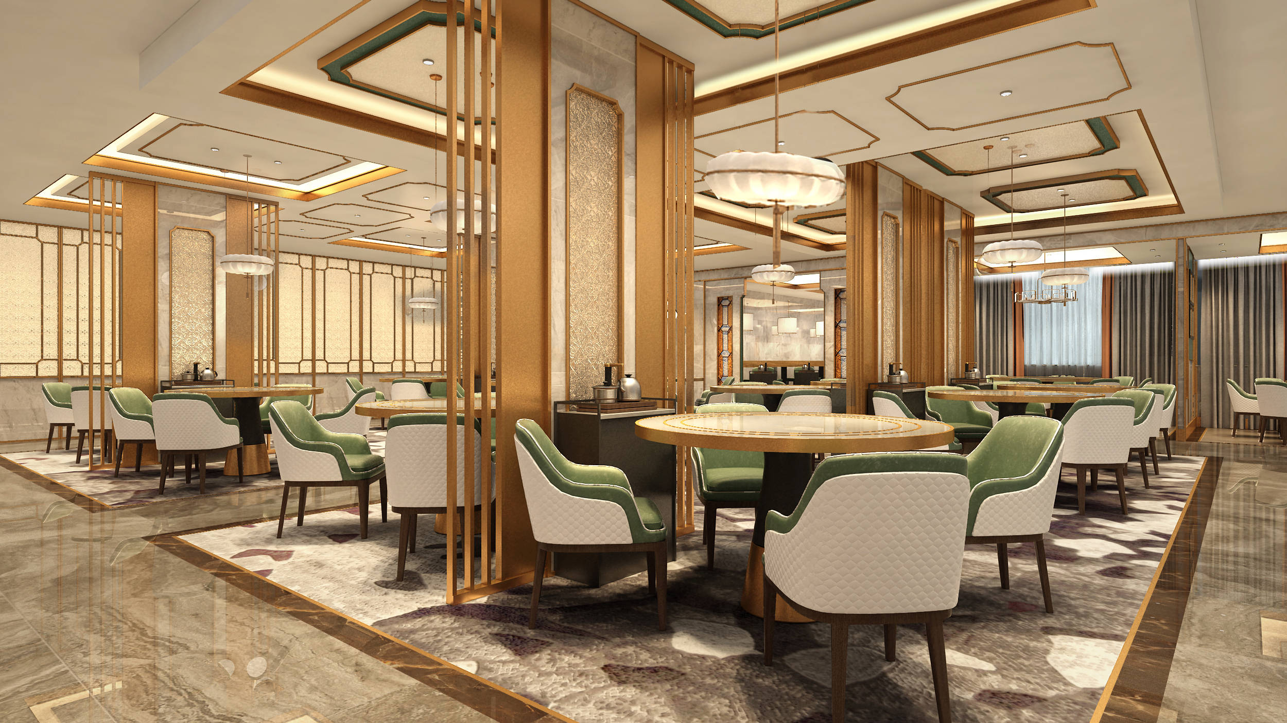 餐饮设计公司案例稻香酒楼侨光店布局让消费者享受尊贵更显品牌价值