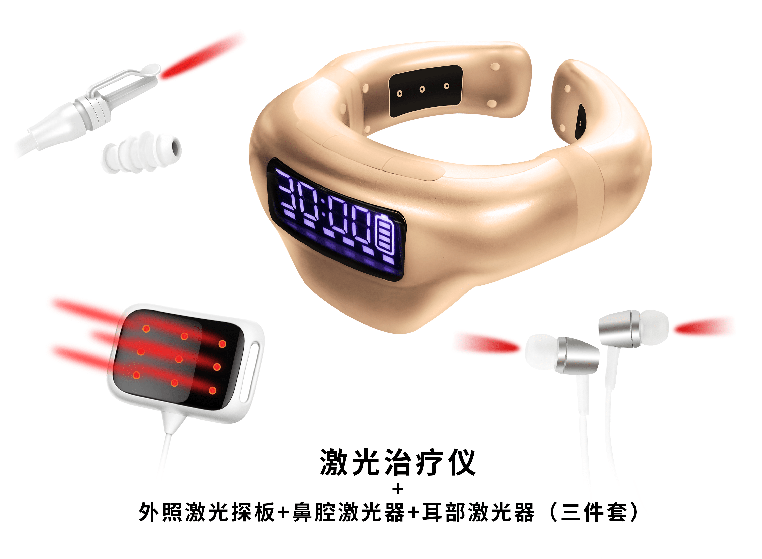 使用"生命光动仪"每天体外照射650纳米的红光30分钟,不用吃药,打针