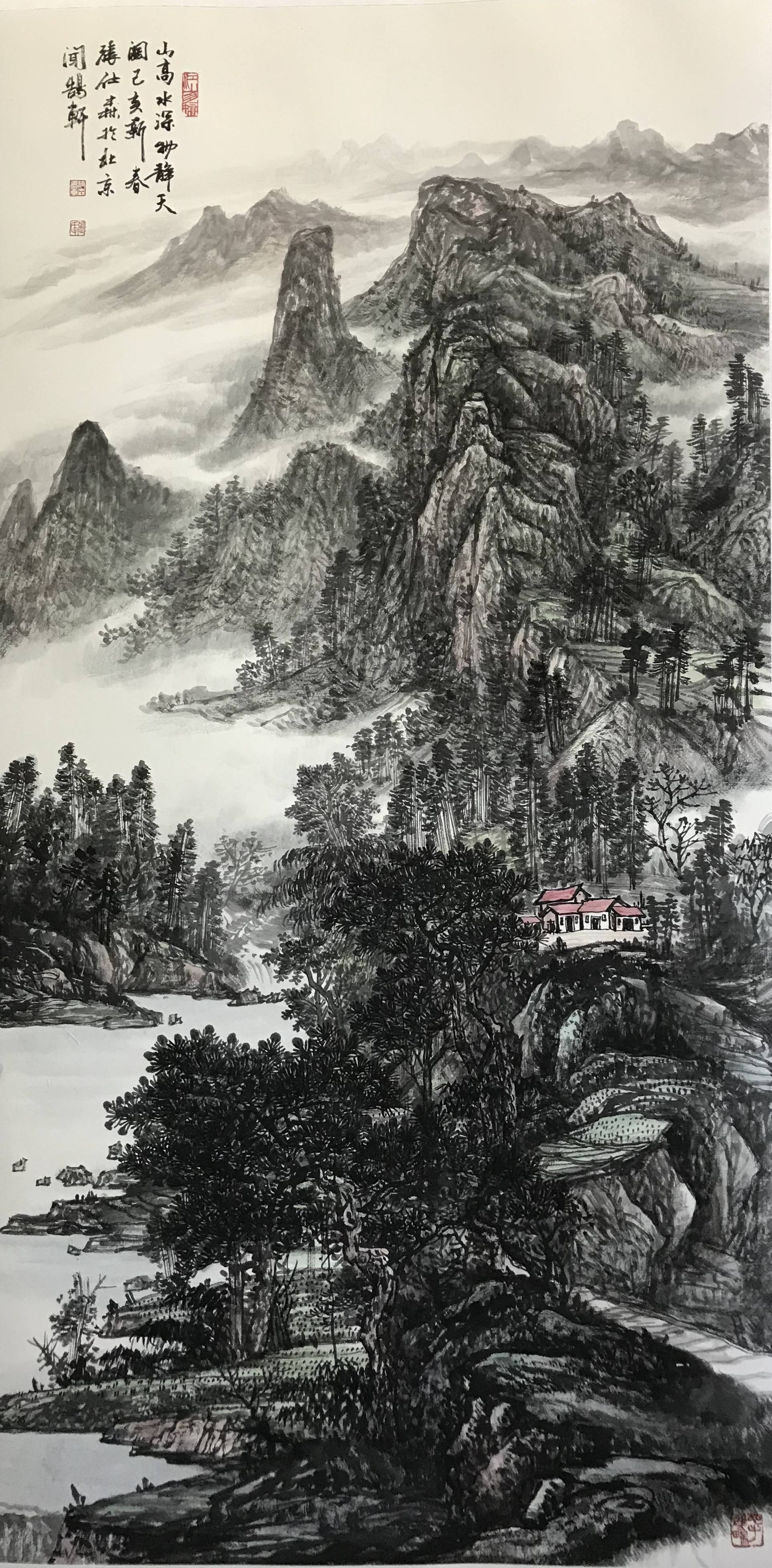 画家张仕森作品超百万成交 艺术市场潜力巨大_山水_全场_创作