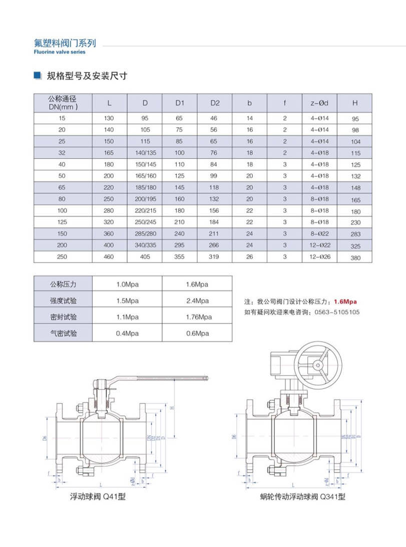安徽凯跃泵阀有限公司产品说明书