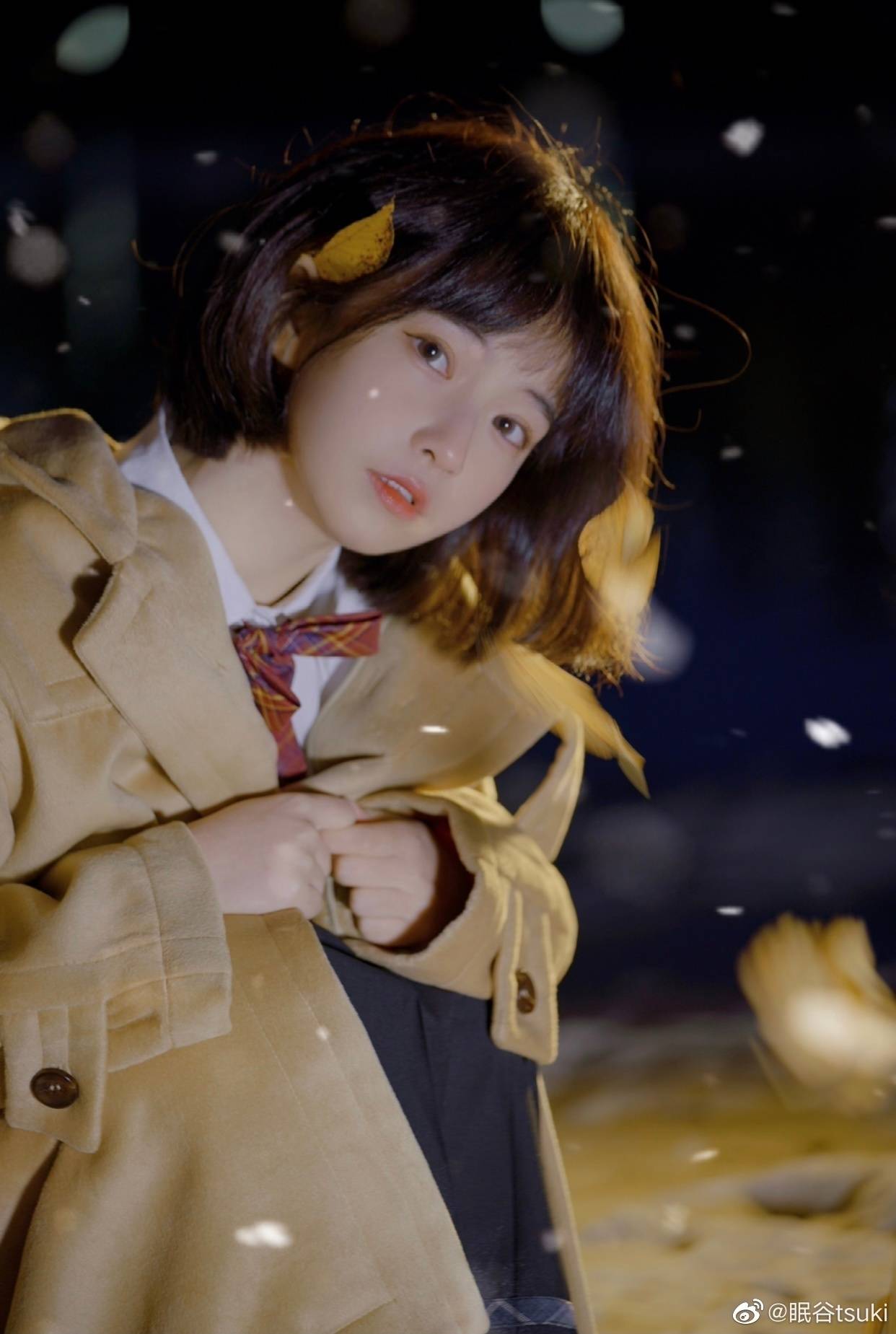 《另一个月亮》20岁小姐姐夜景写真_摄影_tsuki_芹菜