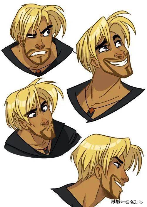 欧美风人物表情绘画参考