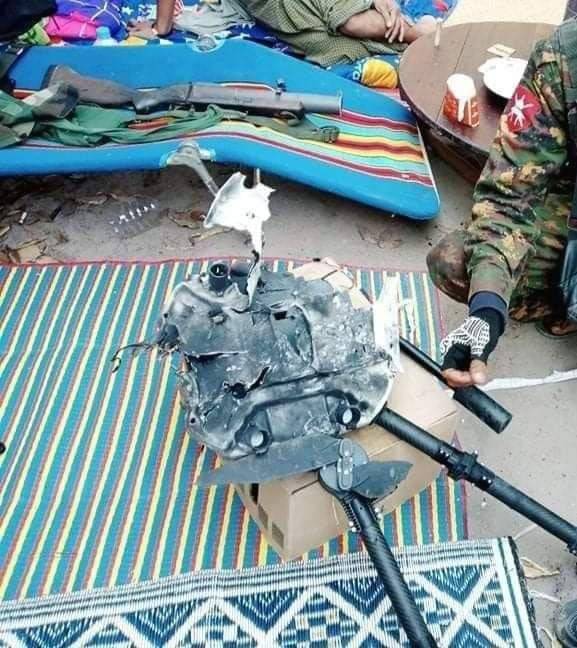 原创缅甸抵抗武装用无人机改装投弹缅军使用反无人机干扰枪成功拦截