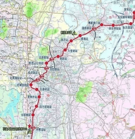 贵阳轨道交通3号线是贵阳市建设中的一条地铁线路,其标识色为红色