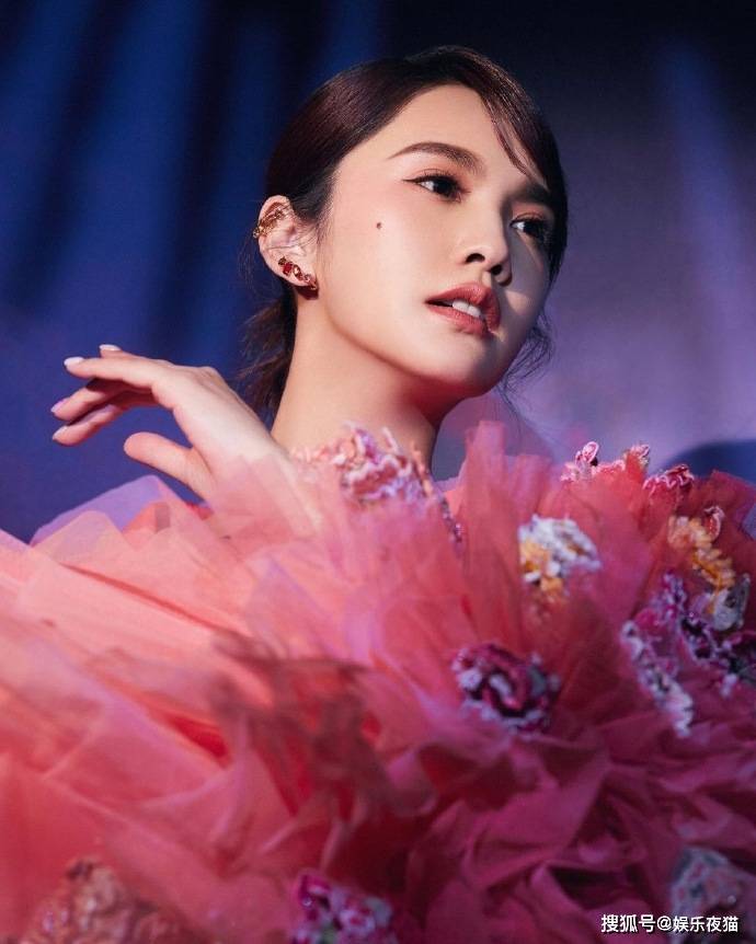 杨丞琳一袭桃红蓬蓬袖裙装写真大片花红人美歌飒-搜狐大视野-搜狐新闻